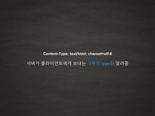 Content-Type: text/html; charset=utf-8
서버가 클라이언트에게 보내는 내용의 type을 알려줌
 