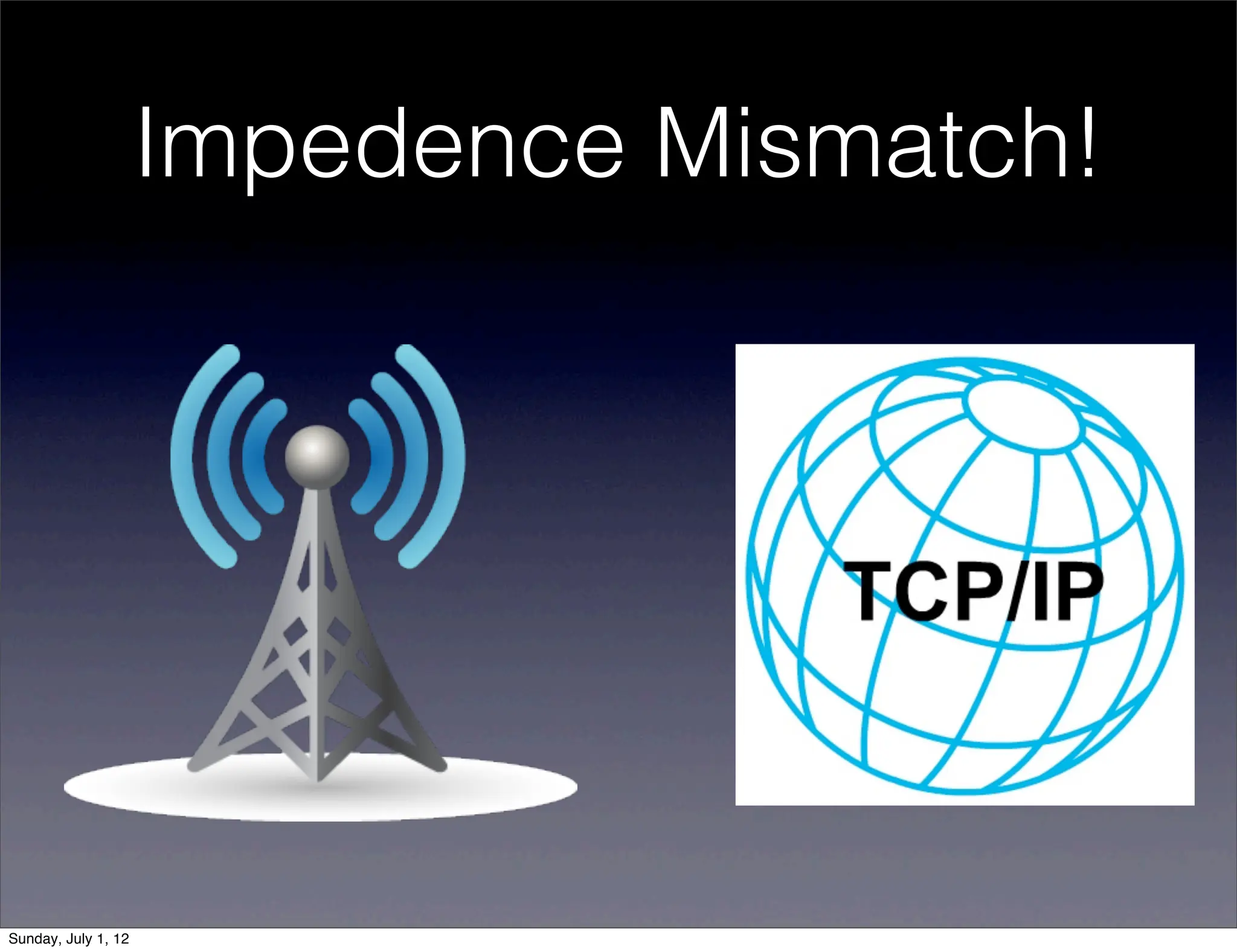 Impedence Mismatch!




Sunday, July 1, 12
 