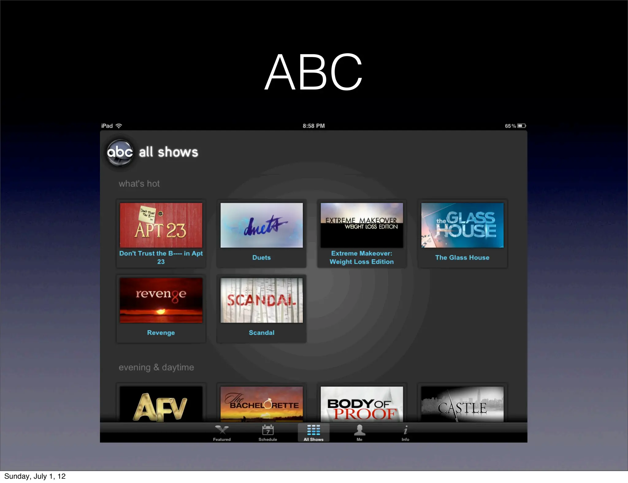 ABC




Sunday, July 1, 12
 