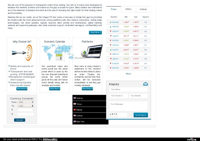 International forex trading in india