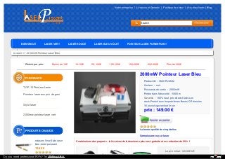 Notre entreprise 丨 Livraison et Garantie 丨 Politique de retour丨 Avis des clients丨Blog
Search
BIENVENUE LASER VERT LASER ROUGE LASER BLEU VIOLET POINTEUR LASER POWERPOINT
CHARGEUR DU POINTEUR LASERAccueil >> 2000mW Pointeur Laser Bleu
Choisir par prix: Moins de 10€ 10-50€ 50-100€ 100-150€ 150-200€ 200-300€ Plus de 300€
Product ID ：HQ01PU0032
Couleur ：noir
Puissance de sortie ： 2000mW
Portée dans l'obscurité ：5000m
Garantie ：100% neuf, prix direct d'usine, en
stock,Produit tous les problèmes Baotui OZ dans les
30 jours de,garantie d'un an
prix : 149.00 €
2000mW Pointeur Laser Bleu
La bonne qualité de cinq étoiles
Connaissances sur laser
Le prix initial : 149.00EUR
Combinaison des paquets - la livraison de la deuxieme piece est gratuite et en reduction de 20% ！
TOP 10 Pointeur Laser
Pointeur laser aux prix de gros
Stylo laser
2000mw pointeur laser vert
PUISSANCE
oxlasers 5mw Stylo laser
bleu-violet puissant
12.80 €
PRODUITS CHAUDS
Do you need professional PDFs? Try PDFmyURL!
 