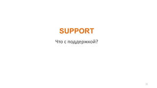 SUPPORT
Что с поддержкой?
13
 