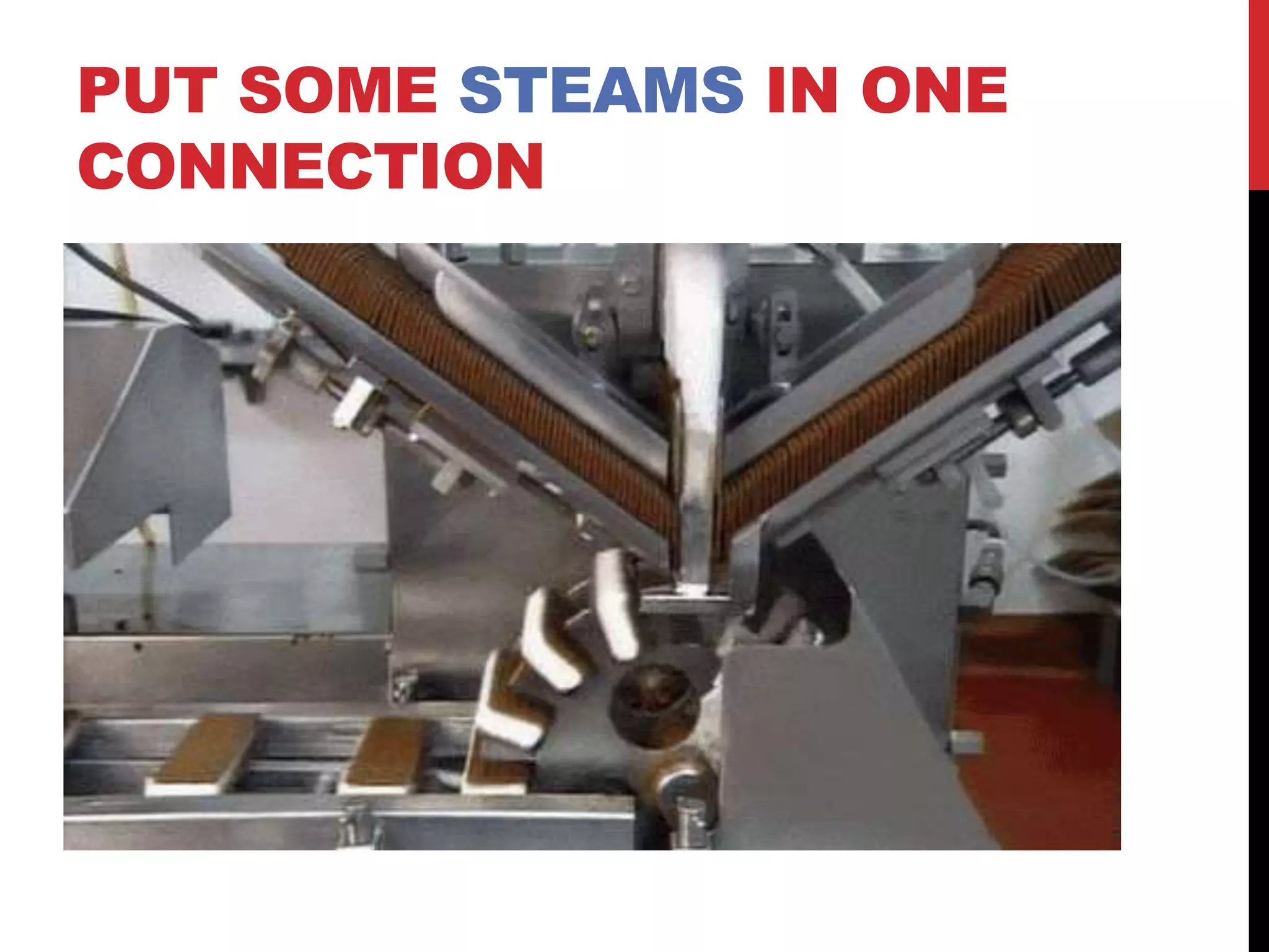 PUT SOME STEAMS IN ONE
CONNECTION
 