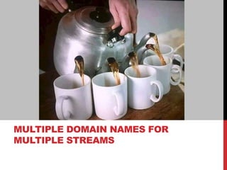 MULTIPLE DOMAIN NAMES FOR
MULTIPLE STREAMS
 