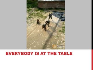 EVERYBODY IS AT THE TABLE
 
