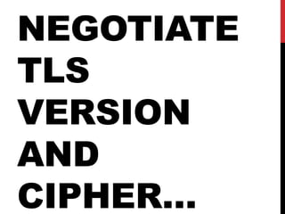 NEGOTIATE
TLS
VERSION
AND
CIPHER…
 