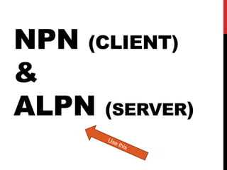NPN (CLIENT)
&
ALPN (SERVER)
 