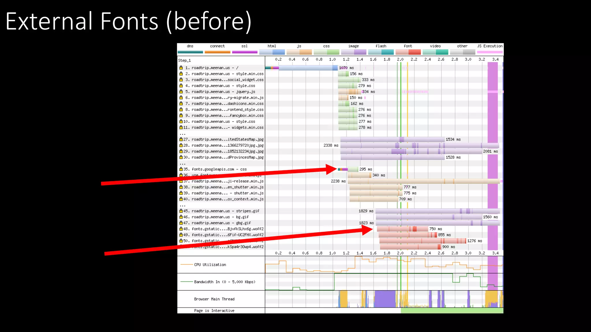 External Fonts (before)
 