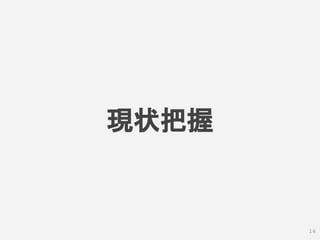 現状把握
16
 