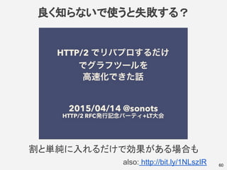 良く知らないで使うと失敗する？
割と単純に入れるだけで効果がある場合も
60also: http://bit.ly/1NLszIR
 