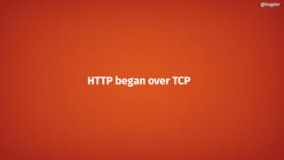 HTTP began over TCP
@bagder@bagder
 