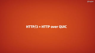 HTTP/3 = HTTP over QUIC
@bagder@bagder
 