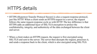 HTTP and HTTPS.pptx this presentation is based on the two protocol. | PPTX