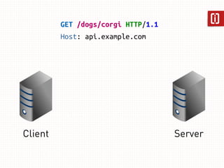 GET /dogs/corgi HTTP/1.1 
Host: api.example.com 
Accept: application/json, text/plain 
User-Species: cat 
Client Proxy Ser...