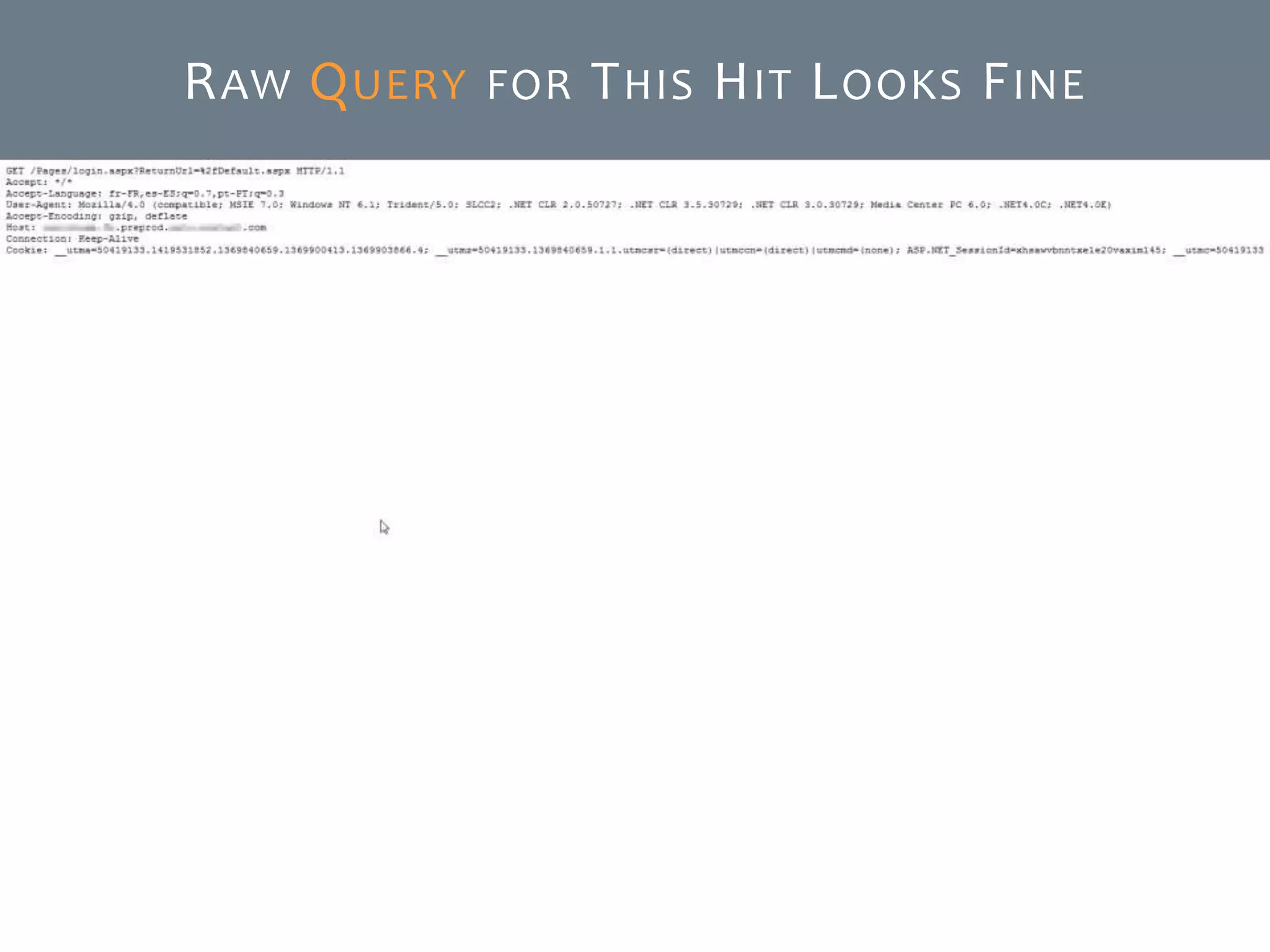 © SecurActive 2013 23
RAW QUERY FOR THIS HIT LOOKS FINE
 