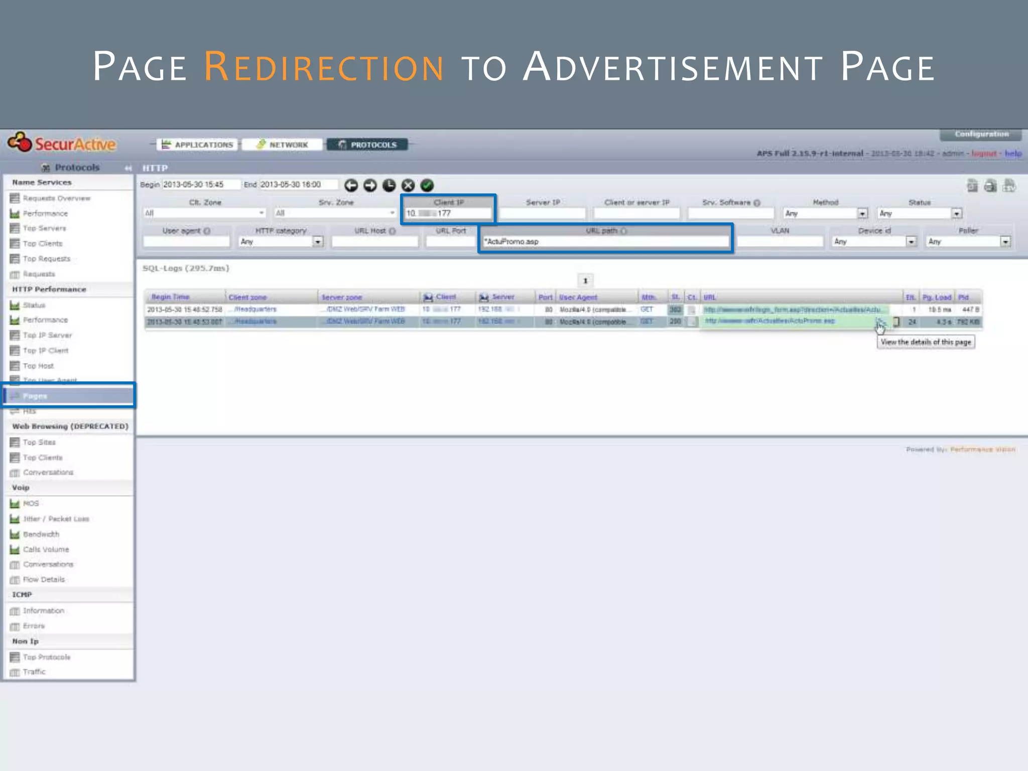 © SecurActive 2013 39
PAGE REDIRECTION TO ADVERTISEMENT PAGE
 