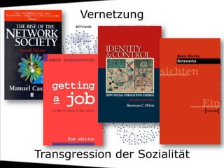 Web-API<br />Vernetzung<br />= <br />Transgression der Sozialität<br />Netzwerk<br />http://overstated.net/<br />Gemeinsch...