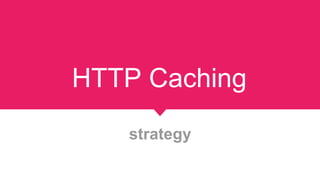 HTTP Caching
strategy
 