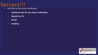 Apache Httpd and TLS certificates validations | PDF