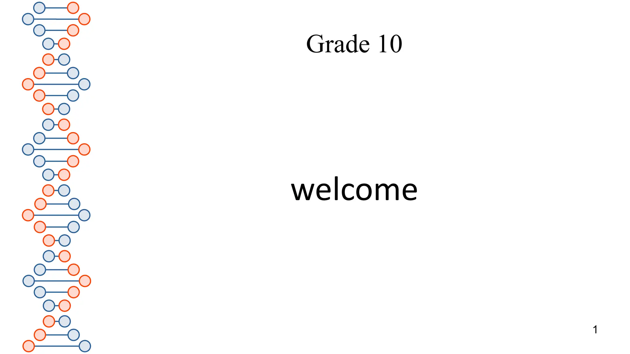 Grade 10
welcome
1
 