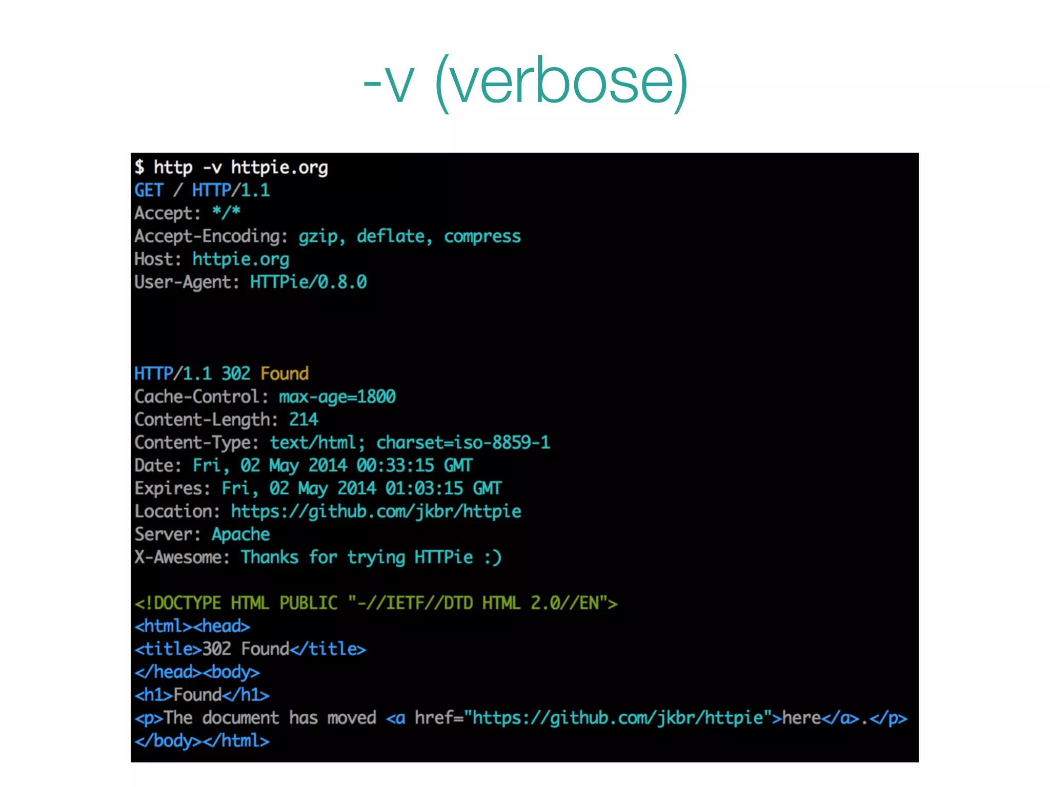 -v (verbose)
 
