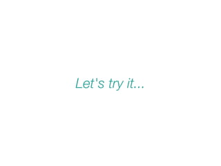 Let's try it...
 
