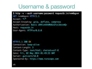 Username & password
 