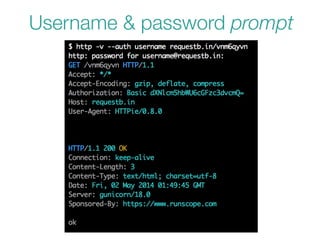 Username & password prompt
 