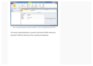 Microsoft Access Database And C# Windows Forms Tutorial Visual Studio ...