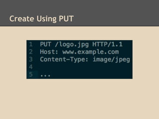 Create Using PUT
 