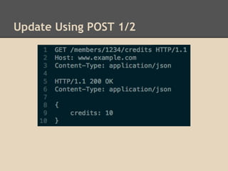 Update Using POST 1/2
 
