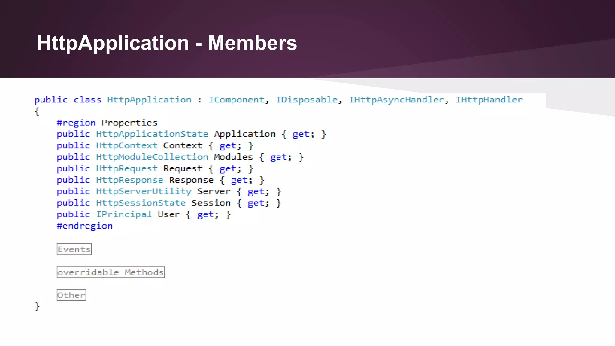 HttpApplication - Members
 
