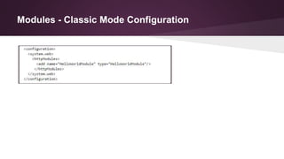 Modules - Classic Mode Configuration
 