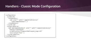 Handlers - Classic Mode Configuration
 
