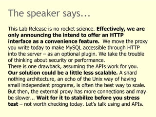 HTTP Plugin for MySQL! | PDF
