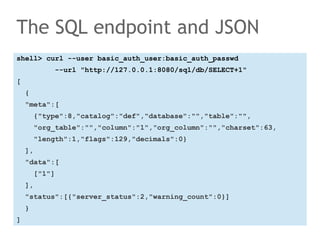 HTTP Plugin for MySQL! | PDF