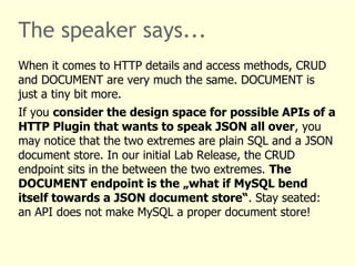 HTTP Plugin for MySQL! | PDF