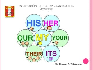 INSTITUCIÓN EDUCATIVA «SAN CARLOS»
MONSEFU
Ms. Roxana E. Taboada A.
 