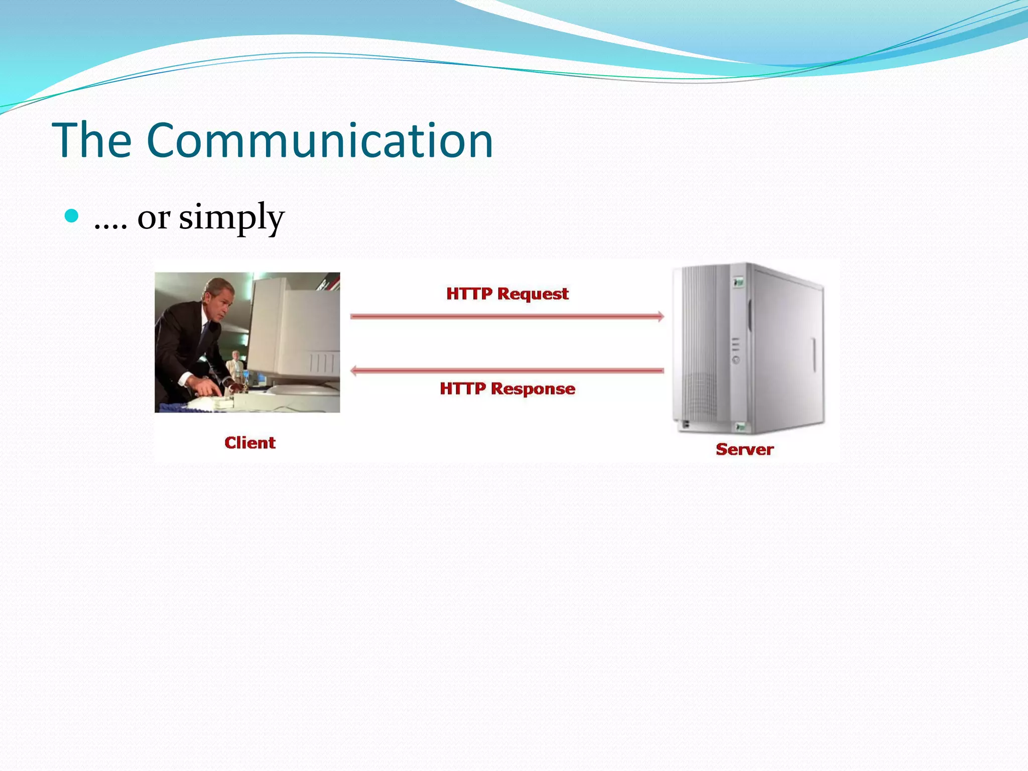 The Communication
 …. or simply
 