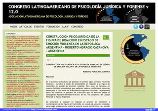 CONGRESO LATINOAMERICANO DE PSICOLOGÍA JURÍDICA Y FORENSE vCONGRESO LATINOAMERICANO DE PSICOLOGÍA JURÍDICA Y FORENSE v
12.012.0
ASOCIACION LATINOAMERICANA DE PSICOLOGIA JURIDICA Y FORENSEASOCIACION LATINOAMERICANA DE PSICOLOGIA JURIDICA Y FORENSE
30/11/2016
31CONSTRUCCIÓN PSICOJURÍDICA DE LA
FIGURA DE HOMICIDIO EN ESTADO DE
EMOCIÓN VIOLENTA EN LA REPÚBLICA
ARGENTINA – ROBERTO HORACIO CASANOVA
– ARGENTINA
0
CONSTRUCCIÓN PSICOJURÍDICA DE LA FIGURA DE HOMICIDIO EN ESTADO
DE EMOCIÓN VIOLENTA EN LA REPÚBLICA ARGENTINA.
ROBERTO HORACIO CASANOVA
Resumen
En el presente artículo ha de plantear en primer lugar un breve recorrido
histórico – jurídico a modo de antecedente en relación a la figura de
Homicidio en estado de emoción violenta. Para esto, se tomaran en
cuenta distintos precedentes que pudieron haberse conformado como las
bases para el tipo penal por la legislación argentina normado. La propuesta
parte de observar el proceso de transición que ha existido desde el
conyugicidio hasta lo normado en el art. 81 Inc. 1ro. Acápite a. del Código
Penal de la Nación Argentina
Se procederá a trabajar en relación al proceso de transición y
conformación de la figura de Homicidio en estado de emoción violenta,
para luego problematizar sobre la esencia misma del término y su posible
CONGRESO
Gisel Orellana en ESTUDIO PSICOMÉTRICO DE
LA ESCALA SPOUSAL ASSAULT RISK ASSESSMENT
(S.A.R.A.) EN HOMBRES AGRESORES DEL ÁREA
METROPOLITANA DE CARACAS – DANIELLE
GONZÁLEZ BUSTAMANTE – DANIELA ALEXANDRA
SERVITAD SÁNCHEZ – DAVID SUCRE VILLALOBOS
– VENEZUELA
Adrian S Rezzoagli en LA PSICOLOGIA EN
MEDIACIÓN DE CONFLICTOS PENALES – VANESA
DÍAZ PADILLA – MEXICO
LUIS ALBERTO JÓ BASTIDAS en CONSTRUCCIÓN
PSICOJURÍDICA DE LA FIGURA DE HOMICIDIO
EN ESTADO DE EMOCIÓN VIOLENTA EN LA
REPÚBLICA ARGENTINA – ROBERTO HORACIO
CASANOVA – ARGENTINA
PAULA TERESA LLERENA LEÓN en FACTORES DE
EVALUACIÓN PSICOLÓGICA EN EL CONTEXTO
PENITENCIARIO – CÉSAR ACARAPI APAZA –
BOLIVIA
Germán Amado en REFLEXIONES ÉTICAS Y
CIENTÍFICAS DE LAS PERICIAS PSICOLÓGICAS –
ANGELA TAPIAS – COLOMBIA
Greiling Arlette Guerrero Ceballos en ESTUDIO
PSICOMÉTRICO DE LA ESCALA SPOUSAL ASSAULT
RISK ASSESSMENT (S.A.R.A.) EN HOMBRES
AGRESORES DEL ÁREA METROPOLITANA DE
CARACAS – DANIELLE GONZÁLEZ BUSTAMANTE –
DANIELA ALEXANDRA SERVITAD SÁNCHEZ –
DAVID SUCRE VILLALOBOS – VENEZUELA
Gisel Orellana en ANALISIS DOGMATICO DE LA
CONDUCTA CRIMINAL DE SECUESTRO – PABLO
AMEZCUA RIOS – MEXICO
Greiling Arlette Guerrero Ceballos en
EVALUACIÓN PSICOLÓGICA PERICIAL EN
ASUNTOS DE ORDEN FAMILIAR – GLORIA LÓPEZ
SANTIAGO – MEXICO
INICIO ARTICULOS EVENTOS FORMACION ALPJF CONGRESO
Convertido de web en PDF con http://www.htmlapdf.com!
 