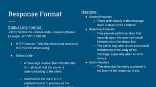 HTTP request and response | PPT