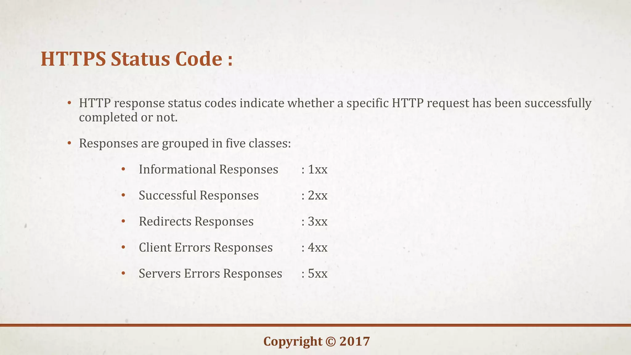 Http request header and http status code ppt