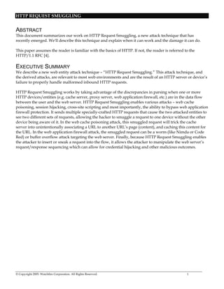 Http Request Smuggling | PDF
