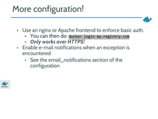 Docker Advanced registry usage | PDF