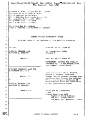 Case 2:08-ap-01309-EC Doc 58 Filed 10/19/09 Entered 10/19/09 14:23:16 Desc
Main Document Page 1 of 27
 