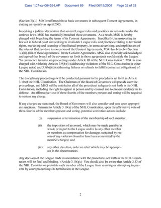 Case 1:07-cv-08455-LAP           Document 69         Filed 06/18/2008       Page 32 of 33



(Section 3(a).) MSG reaffirme...