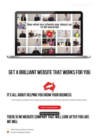 Get a brilliant website that works for you
Even though our websites look stunning, we pride ourselves on delivering long t...