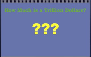 How Much is a Trillion Dollars?
???
 