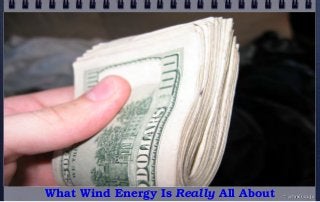 What Wind Energy Is Really All About © john droz, jr.
 