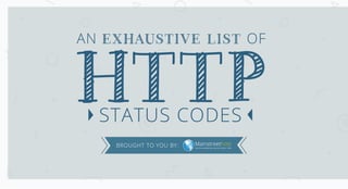 AN EXHAUSTIVE LIST OF HTTP 
BROUGHT TO YOU BY: 
 
